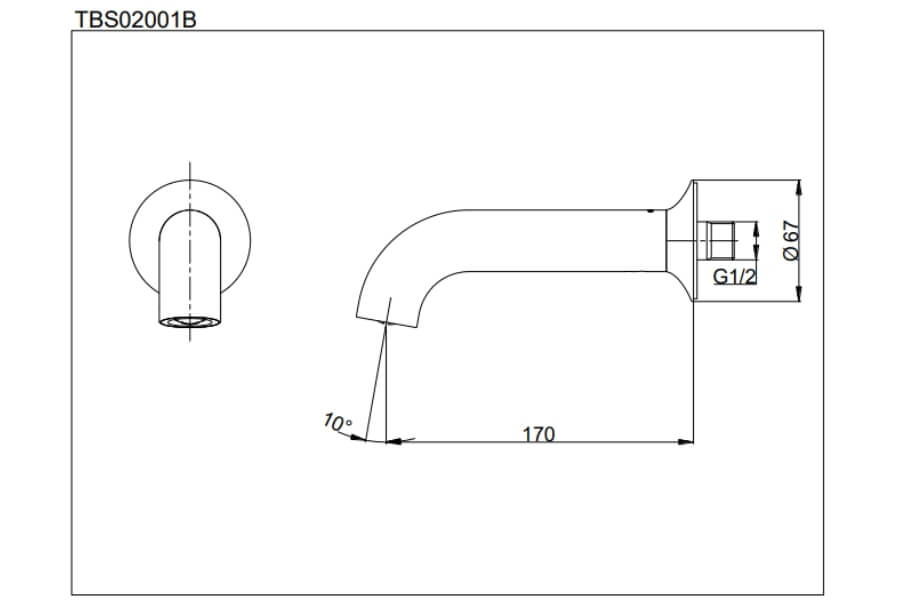 Vòi xả bồn LN Toto TBS02001B