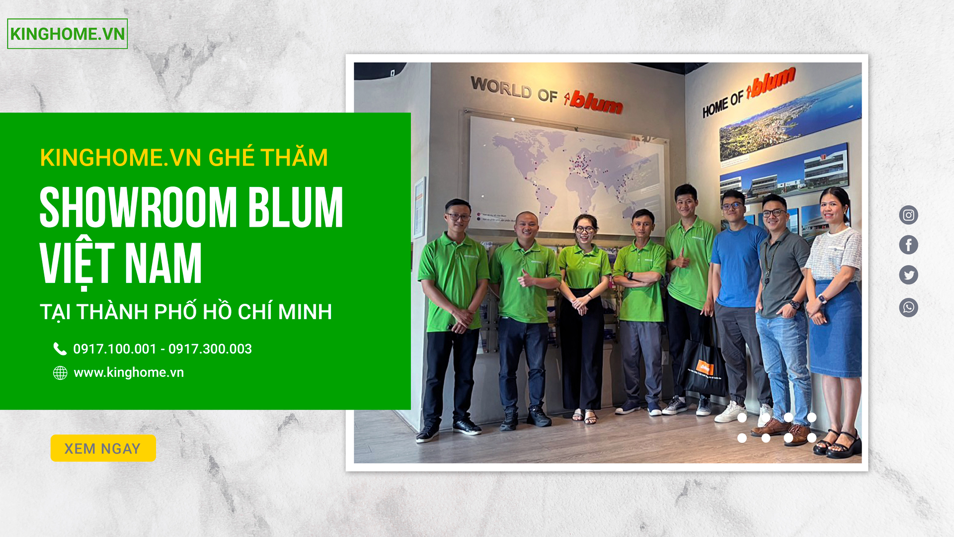 Kinghome.vn ghé thăm Showroom Blum Việt Nam tại Thành Phố Hồ Chí Minh 