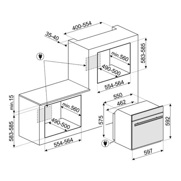 Lò nướng âm tủ Smeg 536.64.851