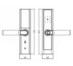 Khóa thẻ từ Hubert HB CG39 COPPER