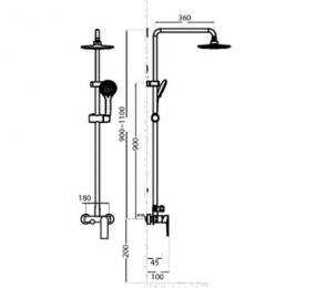 Bộ sen tắm cây Korest K1106