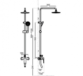 Bộ sen tắm cây Korest K1107