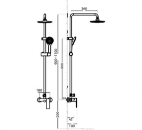 Bộ sen tắm cây Korest K1108