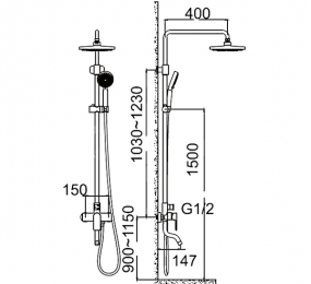 Bộ sen tắm cây Korest K1104