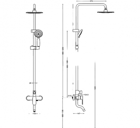 Bộ sen tắm cây Korest K1104B