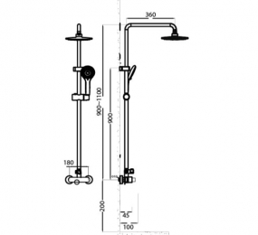 Bộ sen tắm cây Korest K1202