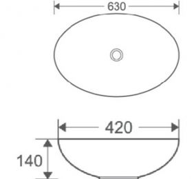 Chậu rửa lavabo đặt bàn Korest CKR2202