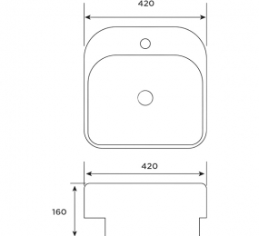 Chậu rửa lavabo bán âm bàn CKR7112