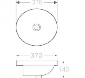 Chậu rửa lavabo dương vành CKR1125C