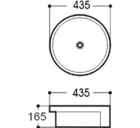 Chậu rửa lavabo dương vành CKR8005A