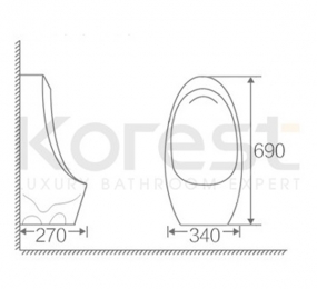 Bồn tiểu nam Korest TNKR3208