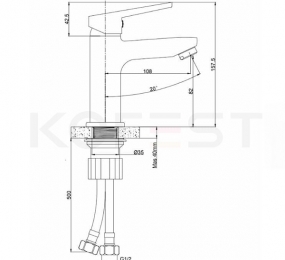 Vòi lavabo Korest K2100