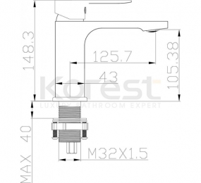 Vòi lavabo Korest K2105