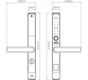 Khóa điện tử cửa nhôm Giovani GSL-582G