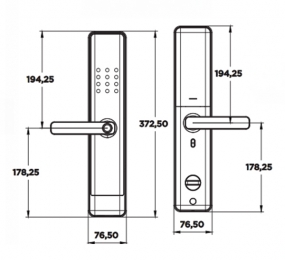 Khóa cửa gỗ điện tử Hyundai HY-SL007 AMBER GOLD