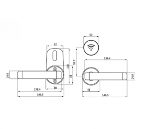 Khóa khách sạn điện tử Hyundai HY-HL03 SILVER