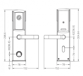 Khóa khách sạn điện tử Hyundai HY-SL01 SILVER