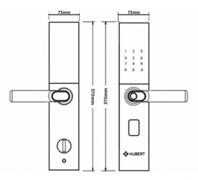 Khóa cửa gỗ điện tử Hubert HB CG22 BLACK 