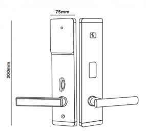 Khóa khách sạn điện tử Hubert HB KSCG82 BLACK