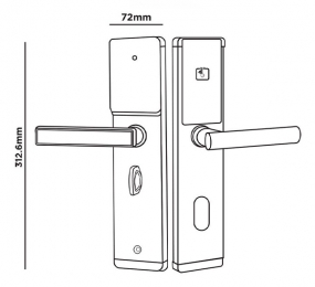 Khóa khách sạn điện tử Hubert HB KSCG77 BLACK