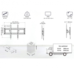 Giá Treo Tivi Gật Gù North Bayou NB DF80-T 60-90 inch