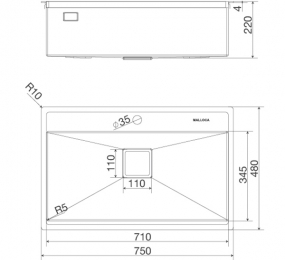 Chậu rửa chén Malloca MS 6302T