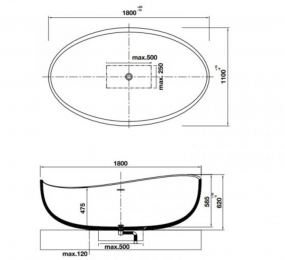 Bồn tắm đặt sàn HVN8015 Hafele 588.87.600