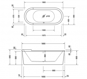 Bồn tắm độc lập Duravit Starck 588.45.613