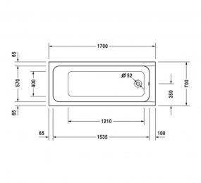 Bồn tắm âm DARO Duravit 588.45.710