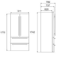 Tủ lạnh side by side Bertazzoni REF904FFNXTC