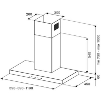 Máy hút khói khử mùi Bertazzoni KT60P1AXT