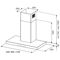 Máy hút khói khử mùi Bertazzoni KT90P1AXT