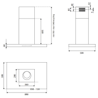 Máy hút khói khử mùi Bertazzoni KTI120P1AXT