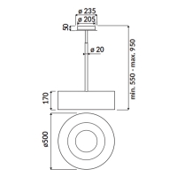 Máy hút mùi ốc đảo Φ50cm Rosieres RDL910IN