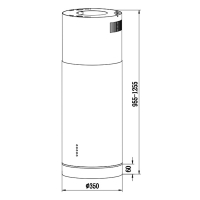 Máy hút mùi ốc đảo Φ35cm Rosieres RDTI6500/1IN