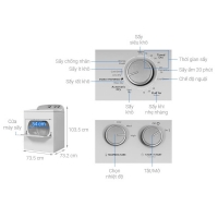 Máy sấy thông hơi Whirlpool 15 Kg 3LWED4815FW0