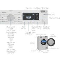 Máy sấy ngưng tụ Whirlpool FreshCare+ 8 Kg FFTCM118XB EE