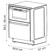 Lò nướng kết hợp máy rửa bát Rosieres R2IN1X