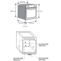 Lò nướng nhiệt phân 9 chức năng Rosieres RF697ZIN/E