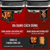 Nồi chiên không dầu điện tử Tefal Dual Easy Fry & Grill EY905D10