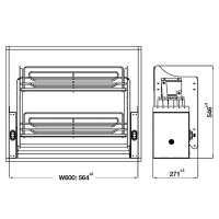 Giá bát đĩa nâng hạ Oria 900mm Hafele 504.76.508