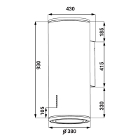 Máy hút mùi áp tường trụ tròn Kaff KF - WL2038B