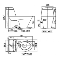 Bàn cầu 1 khối Activa American Standard VF-2011