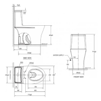 Bàn cầu 1 khối Flexio American Standard VF-2530