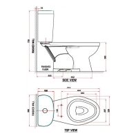 Bàn cầu 2 khối Winplus+ American Standard VF-2397