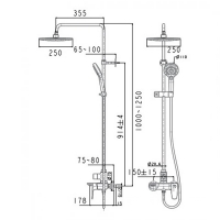 Bộ sen phun mưa American Standard WF-1772