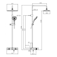 Bộ sen phun mưa American Standard WF-4955