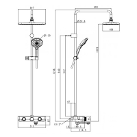 Bộ sen phun mưa American Standard WF-4956