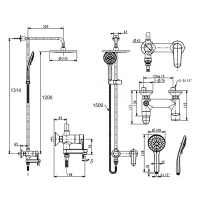 Bộ sen phun mưa American Standard WF-9089E