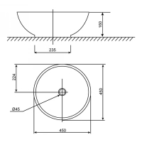 Lavabo để bàn American Standard 0500-WT